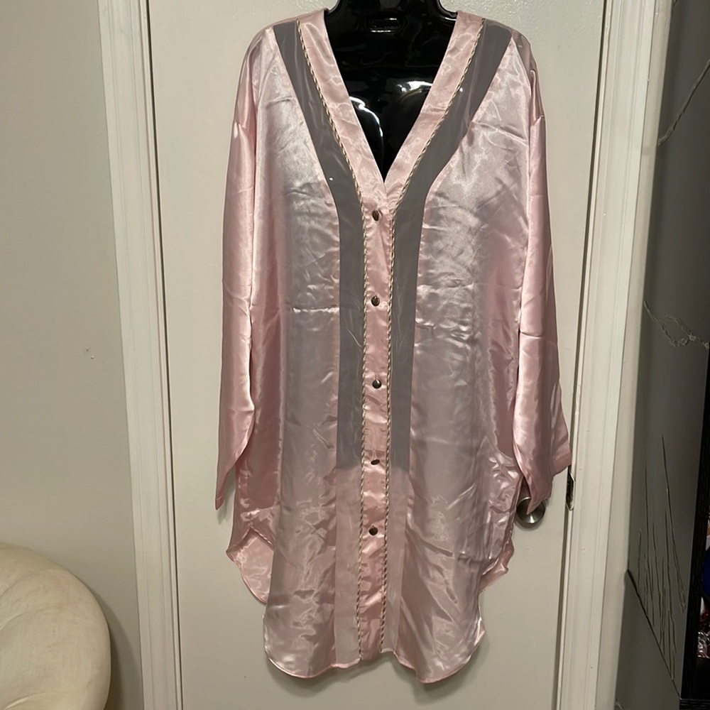Vintage Inhibitions Pink Night Gown Size medium